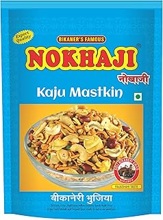 Nokhaji Aslee Bikaneri Bhujia - Vegetarian Indian Namkeen 1KG (Pack Of 1)